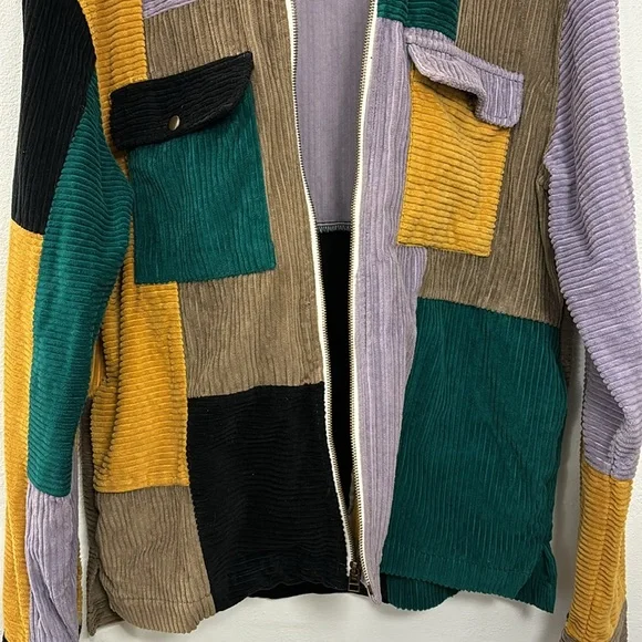 Urban Outfitters Ryder Color Blocked Corduroy Zip Jacket - Sold Out - Picture 4 of 11